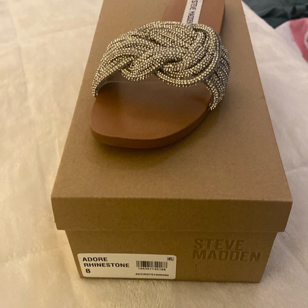 Steve Madden Adore rhinestones sandals size 8